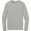 Custom CornerStone Workwear Pro Long Sleeve Pocket Tee LightGrey