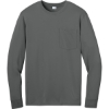 Custom CornerStone Workwear Pro Long Sleeve Pocket Tee MetalGrey