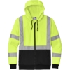 Custom CornerStone A107 Class 3 Heavy-Duty Fleece Full-Zip Hoodie Safety Yellow/Black/Silver
