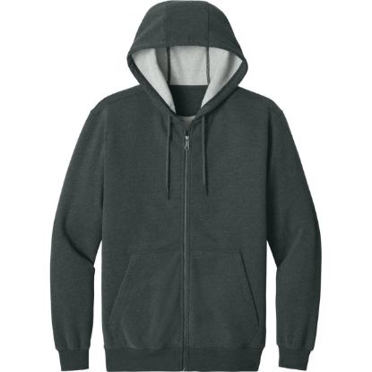 Custom CornerStone Tough Fleece Full-Zip Hoodie Charcoal Heather Brown