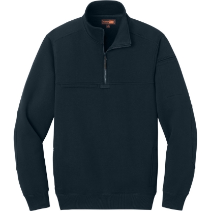 Custom CornerStone 12-Oz. Tough Fleece Job Shirt Navy Blue
