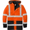 Custom CornerStone - ANSI 107 Class 3 Waterproof Parka. Safety Orange/Silver/Black