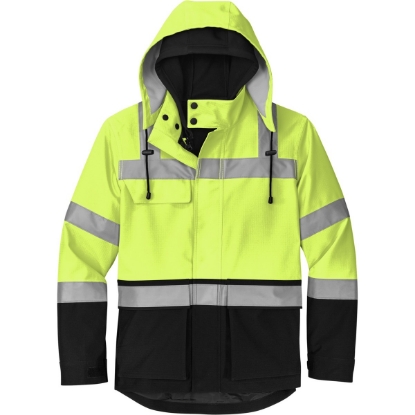 Custom CornerStone ANSI 107 Class 3 Waterproof Ripstop 3-In-1 Parka Safety Yellow/Black/Silver