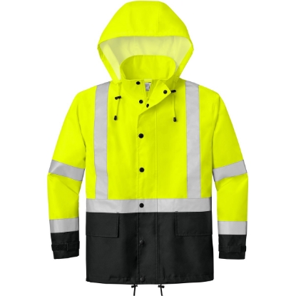 Custom CornerStone ANSI 107 Class 3 Rain Jacket Safety Yellow/Black