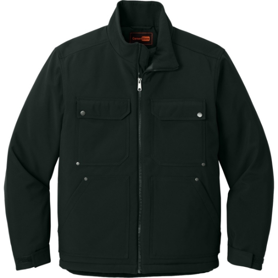 Custom CornerStone Insulated Workwear Soft Shell Black
