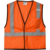 Custom CornerStone ANSI 107 Class 2 Economy Mesh One-Pocket Vest. Safety Orange/Silver