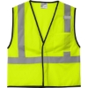 Custom CornerStone ANSI 107 Class 2 Economy Mesh One-Pocket Vest. Safety Yellow/Silver
