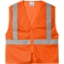 Custom CornerStone ANSI 107 Class 2 Economy Mesh Zippered Vest. Safety Orange/Silver