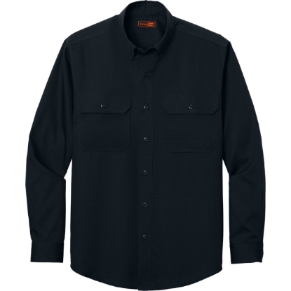 Custom CornerStone Long Sleeve Select Ripstop Shirt Navy Blue