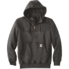 Custom Carhartt Rain Defender Paxton Heavyweight Hooded Zip Mock Sweatshirt. Carbon Heather Gray
