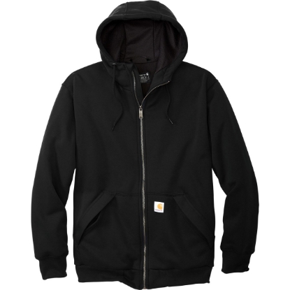 Custom Carhartt Midweight Thermal-Lined Full-Zip Sweatshirt Black