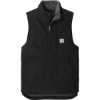 Custom Carhartt Sherpa-Lined Mock Neck Vest Black