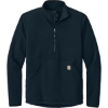 Custom Carhartt Textured 1/2-Zip Fleece Jacket Navy Blue