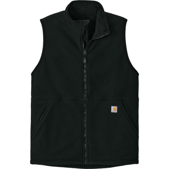 Custom Carhartt Textured Fleece Vest Black