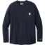 Custom Carhartt Force Long Sleeve Pocket T-Shirt Navy Blue