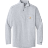Custom Carhartt Force 1/4-Zip Long Sleeve T-Shirt HthrGrey