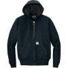 Custom Carhartt Quilted-Flanne-Lined Duck Active Jac. Dark Navy Blue