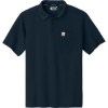 Custom Carhartt Force Snag-Resistant Pocket Polo Navy Blue