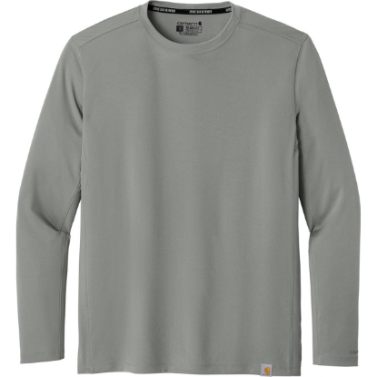 Custom Carhartt Force Sun Defender Long Sleeve T-Shirt Asphalt Gray