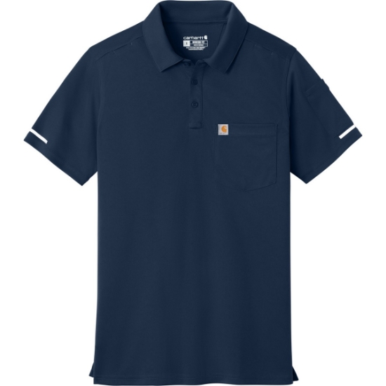 Custom Carhartt FLD & RSCU Polo Dark Navy Blue