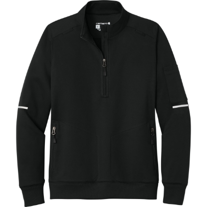 Custom Carhartt Womens FLD & RSCU 1/2-Zip Mid-Layer Black
