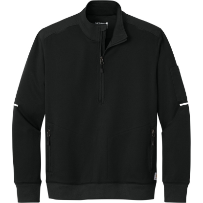 Custom Carhartt FLD & RSCU 1/2-Zip Mid-Layer Black