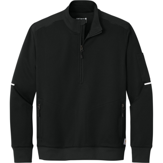 Custom Carhartt FLD & RSCU 1/2-Zip Mid-Layer Black