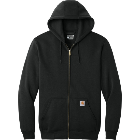 Custom Carhartt Midweight Hooded Zip-Front Sweatshirt. Black