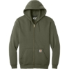 Custom Carhartt Midweight Hooded Zip-Front Sweatshirt. Moss Green