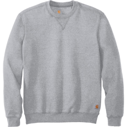 Custom Carhartt Midweight Crewneck Sweatshirt. Heather Grey
