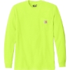 Custom Carhartt Workwear Pocket Long Sleeve T-Shirt. BriteLime