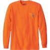 Custom Carhartt Workwear Pocket Long Sleeve T-Shirt. BriteOrng