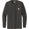 Custom Carhartt Workwear Pocket Long Sleeve T-Shirt. Carbon Heather Gray