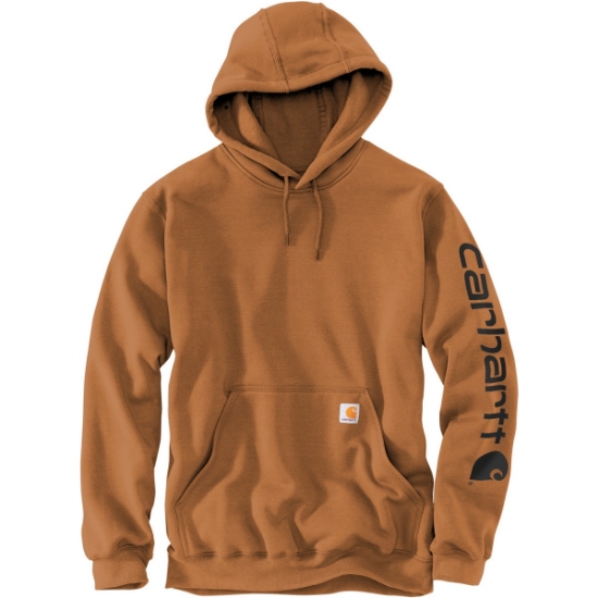 Custom Carhartt Midweight Hooded Logo Sweatshirt Carhartt® Brown