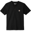 Custom Carhartt Short Sleeve Henley T-Shirt Black