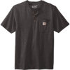 Custom Carhartt Short Sleeve Henley T-Shirt Carbon Heather Gray