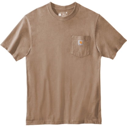 Custom Carhartt Workwear Pocket Short Sleeve T-Shirt. Desert Beige