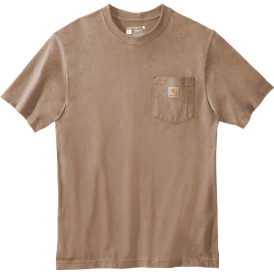 Custom Carhartt Workwear Pocket Short Sleeve T-Shirt. Desert Beige