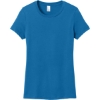 Custom District Womens Perfect Weight Tee. Bright Blue