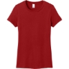 Custom District Womens Perfect Weight Tee. Classic Red