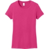 Custom District Womens Perfect Weight Tee. Dark Fuchsia Pink