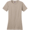 Custom District Womens Perfect Weight Tee. Heathered Latte Beige