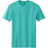 Custom District Perfect Blend CVC Tee. Aqua Blue Heather