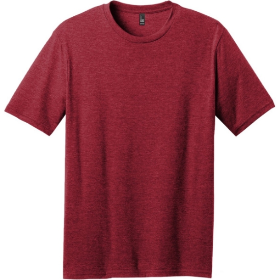 Custom District Perfect Blend CVC Tee. Red Fleck
