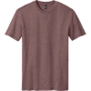Custom District Perfect Blend CVC Tee. Rose Red Fleck