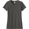 Custom District Womens Perfect Blend CVC Tee. Heathered Charcoal Gray