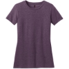Custom District Womens Perfect Blend CVC Tee. Heathered Eggplant Purple