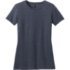 Custom District Womens Perfect Blend CVC Tee. Heathered Navy Blue