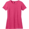 Custom District Womens Perfect Blend CVC Tee. Hthr Watermlon