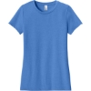 Custom District Womens Perfect Blend CVC Tee. Heathered Royal Blue